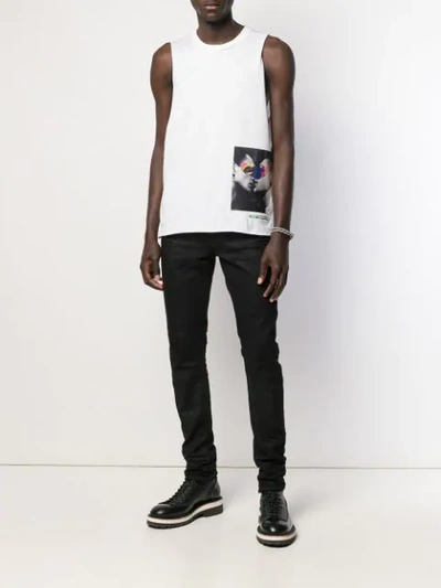 Shop Dsquared2 X Mert And Marcus Printed Patch Tank Top In White
