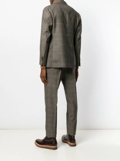 Shop Gabriele Pasini Plaid Suit Jacket In Brown