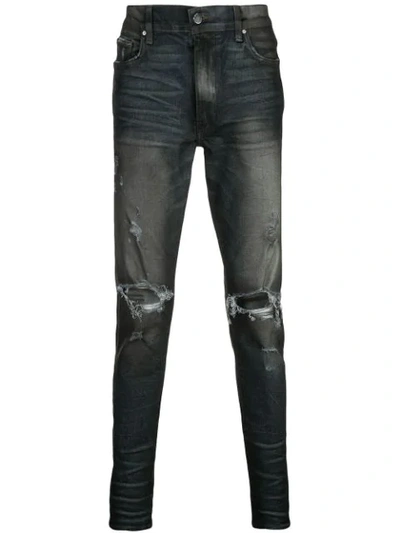 Shop Amiri Thrasher Minimal Jeans In Black