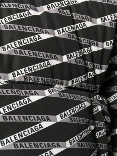 Shop Balenciaga Small C Shape Puffer Coat In Black