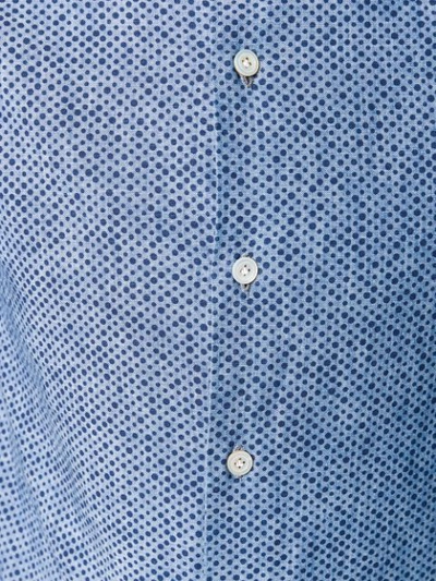 Shop Kiton Micro Dot Shirt In Blue