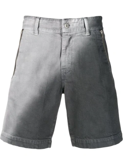 Shop Diesel Red Tag Ombré Jean Shorts In Grey