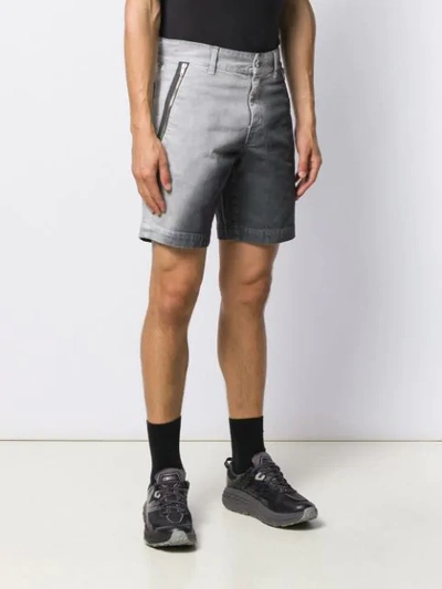 Shop Diesel Red Tag Ombré Jean Shorts In Grey