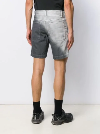 Shop Diesel Red Tag Ombré Jean Shorts In Grey