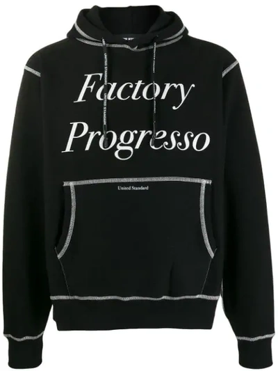 Shop United Standard Factory Progresso Hoodie In Black