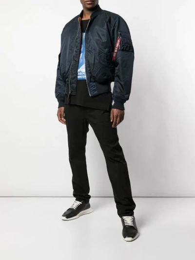 Shop Alpha Industries Classic Bomber Jacket In Blue