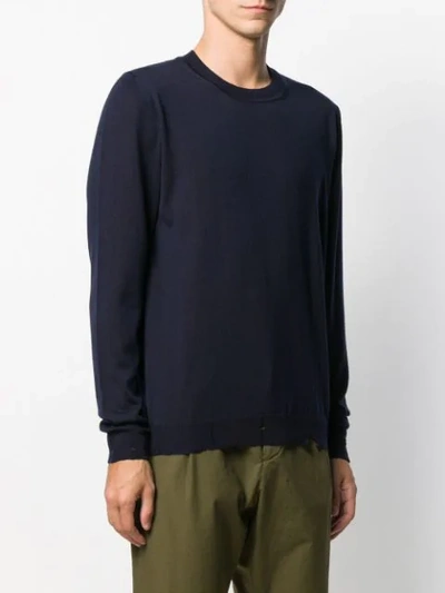 Shop Golden Goose Distressed Details Jumper In Blue