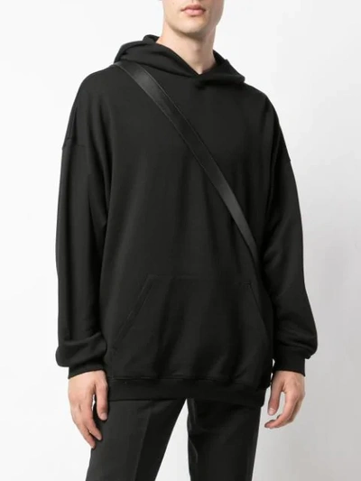 Shop Ann Demeulemeester Printed Hoodie In 099 Black