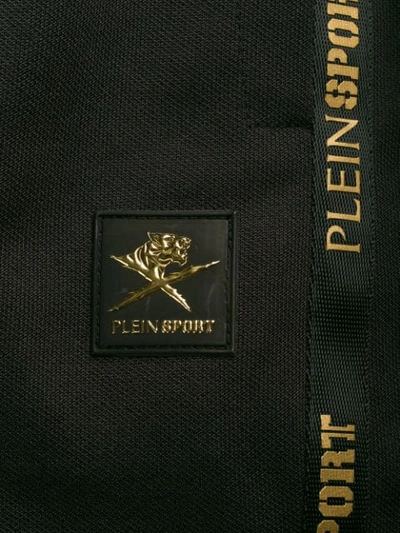 Shop Plein Sport Logo Tape Track Pants In Black