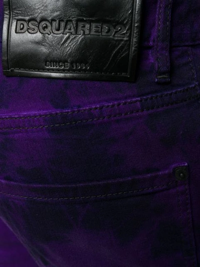 Shop Dsquared2 Slim Tie-dye Jeans In Purple