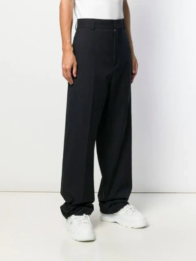 JIL SANDER WIDE-LEG TAILORED TROUSERS - 蓝色