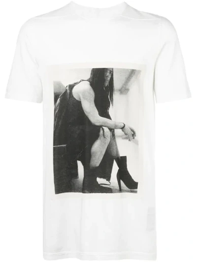 Shop Rick Owens Drkshdw Level Photo Print T-shirt In White