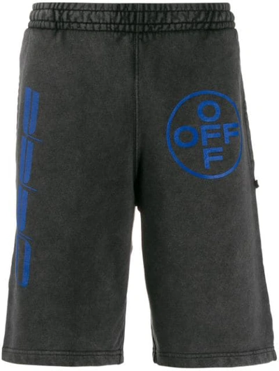 Shop Off-white Hardcore Caravaggio Shorts In 1030 Black Blue