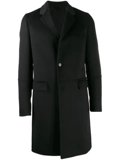 Shop Prada Single Breasted Coat In Blue