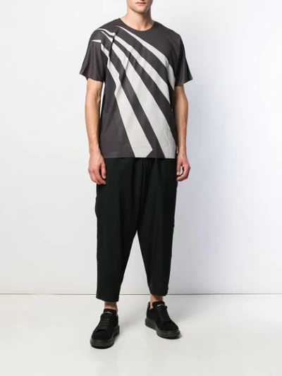 Shop Yohji Yamamoto Dropped Crotch Trousers In Black