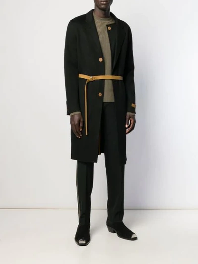Shop Helmut Lang Single-breasted Coat In Black