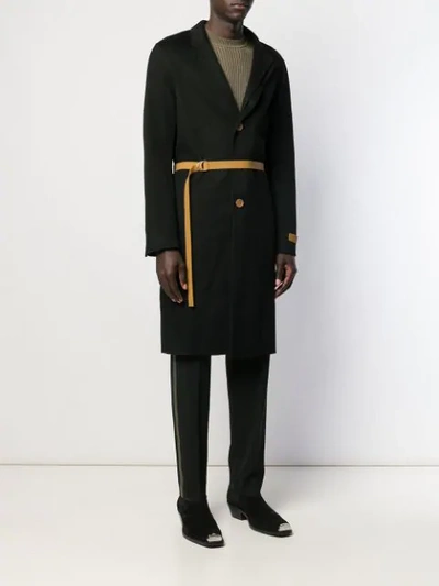 Shop Helmut Lang Single-breasted Coat In Black