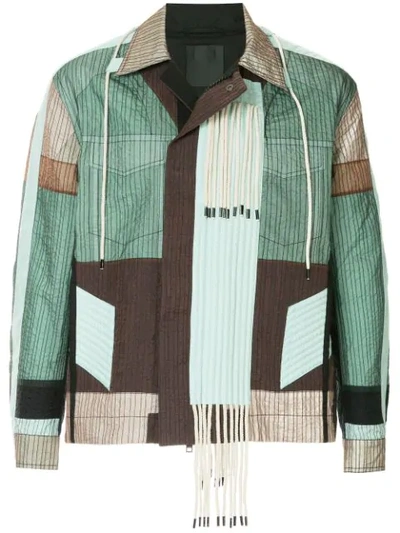 CRAIG GREEN COLOUR BLOCK TASSEL JACKET - 绿色