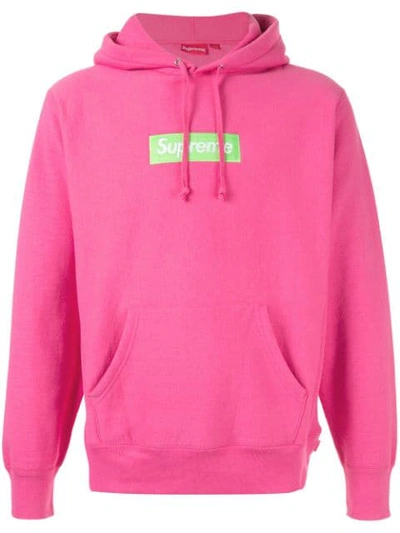 Supreme Box Logo Hooded Sweatshirt (FW21) Pink