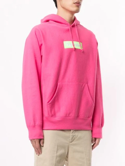 Shop Supreme Box Logo Hoodie In Pink