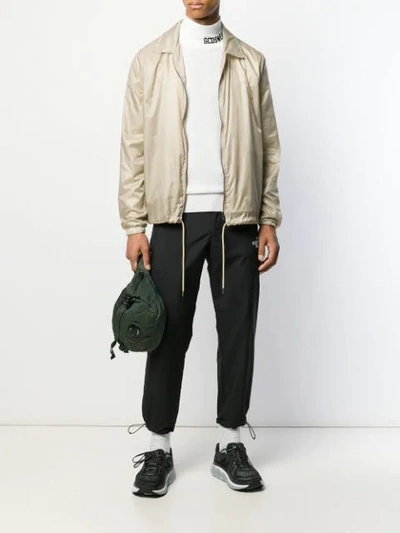 Gcds Embroidered-logo Roll Neck Jumper In White