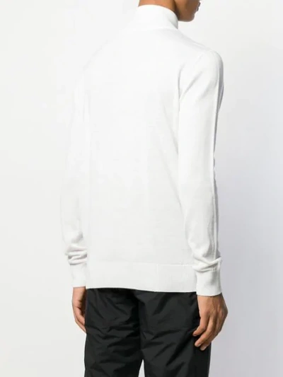 Gcds Embroidered-logo Roll Neck Jumper In White