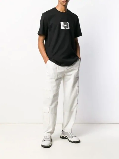 Shop Msgm Portrait Logo T-shirt In Black