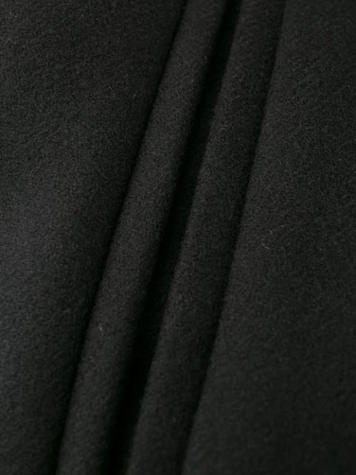 Shop Prada Double Breasted Peacoat In Black