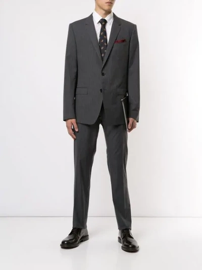 Shop Dolce & Gabbana Striped Formal Suit In Black