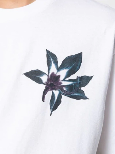 Shop Acne Studios Flower Print T-shirt In White