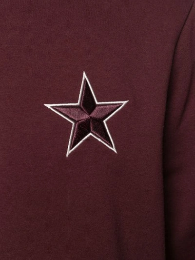 Shop Emporio Armani Embroidered Star Sweatshirt In Red