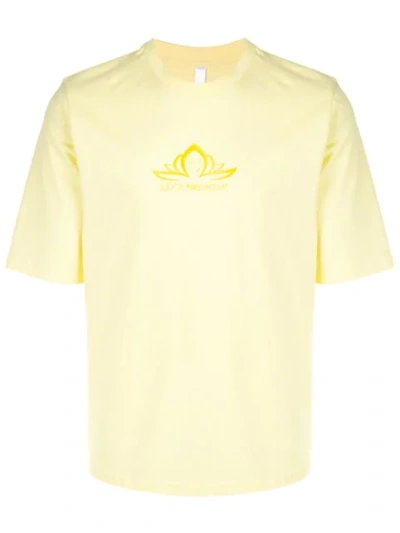 Shop Cottweiler Contrast Logo T-shirt In Yellow