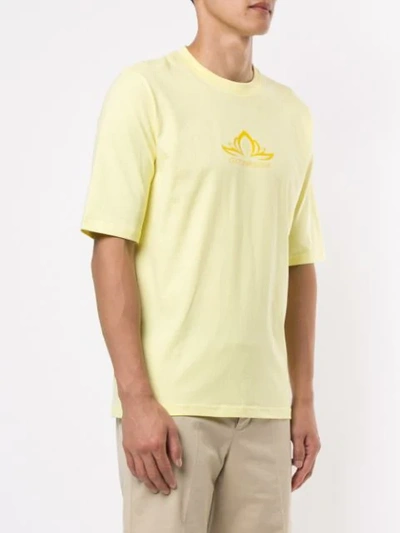 Shop Cottweiler Contrast Logo T-shirt In Yellow