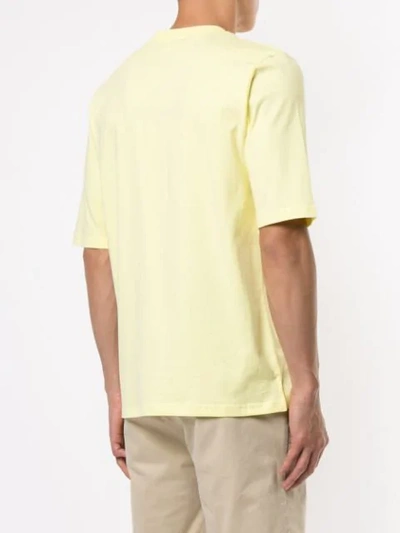 Shop Cottweiler Contrast Logo T-shirt In Yellow