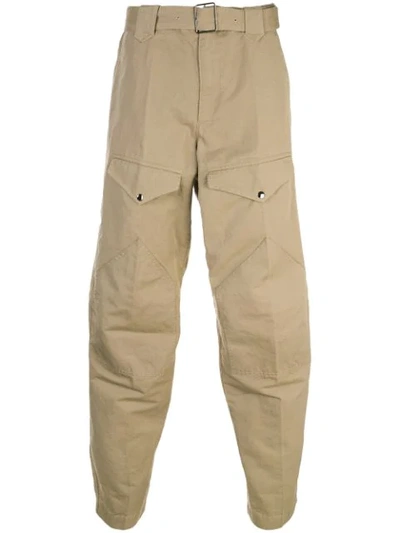 GIVENCHY BELTED CARGO TROUSERS - 大地色