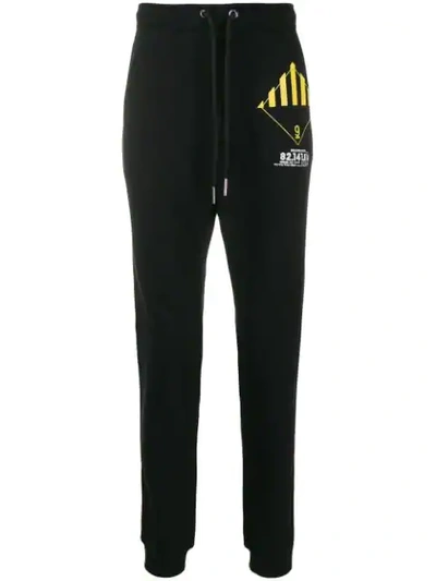 Shop Icosae Side Panel Track Trousers In Black