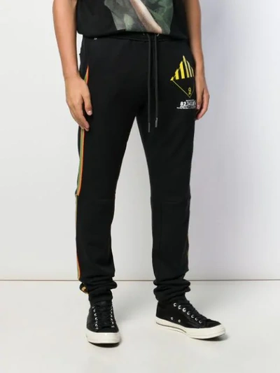 Shop Icosae Side Panel Track Trousers In Black