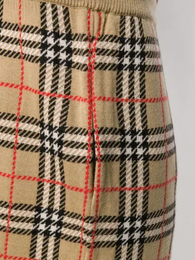 Shop Burberry Vintage Check Track Shorts In Neutrals
