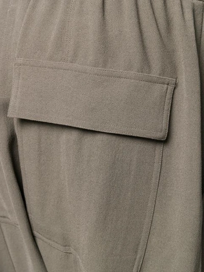 Shop Rick Owens Cropped Drop-crotch Trousers In Neutrals