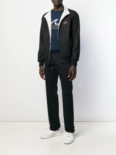 Shop Paul & Shark Zipped Sports Jacket In Black