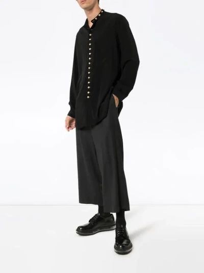 Shop Yohji Yamamoto Hemd Mit Nieten In Black