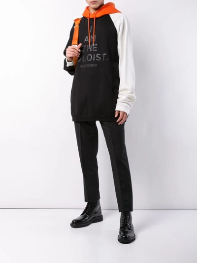 Shop Takahiromiyashita The Soloist Contrast Panels Hoodie In Black