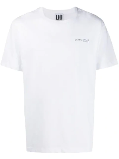 Shop Les Hommes Logo T-shirt In White