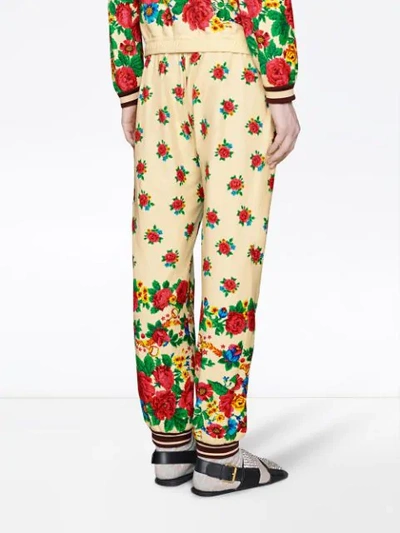 Shop Gucci Loose Printed Chenille Jogging Pant In 9376 White