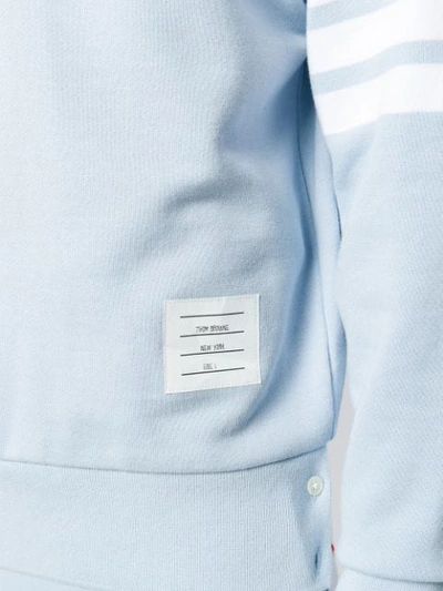 Shop Thom Browne Engineered 4-bar Loopback Sweatshirt In Blue