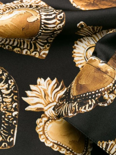 Shop Dolce & Gabbana Sacred Heart-print Silk Shirt In Black