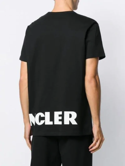 MONCLER LOGO PRINT T-SHIRT - 黑色