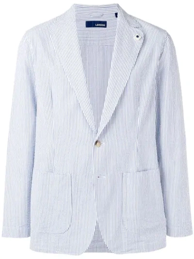 LARDINI CLASSIC SINGLE-BREASTED BLAZER - 蓝色