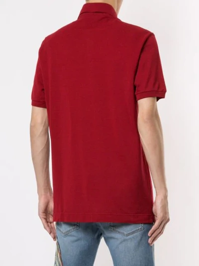 Shop Dolce & Gabbana Logo Plaque Polo Shirt In Red