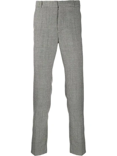 Shop Balmain Prince Of Wales Check Trousers In Black